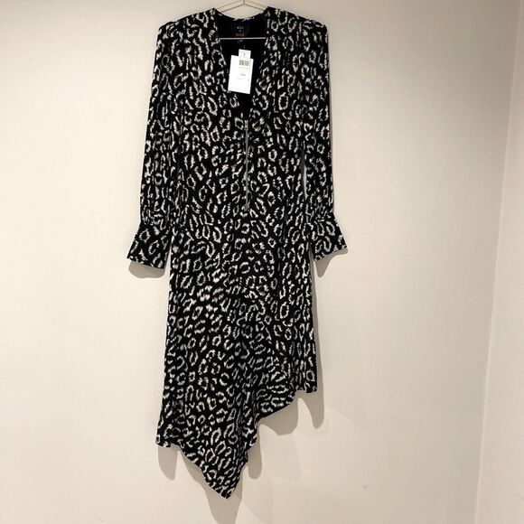 NWT A.L.C. Dress Sz. 6 animal Print Black and white - Picture 1 of 3